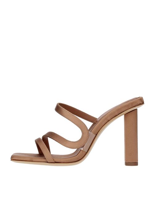 Mules model MAEVEMULE-2 in satin ILIO SMERALDO | MAEVEMULE-2COGNAC